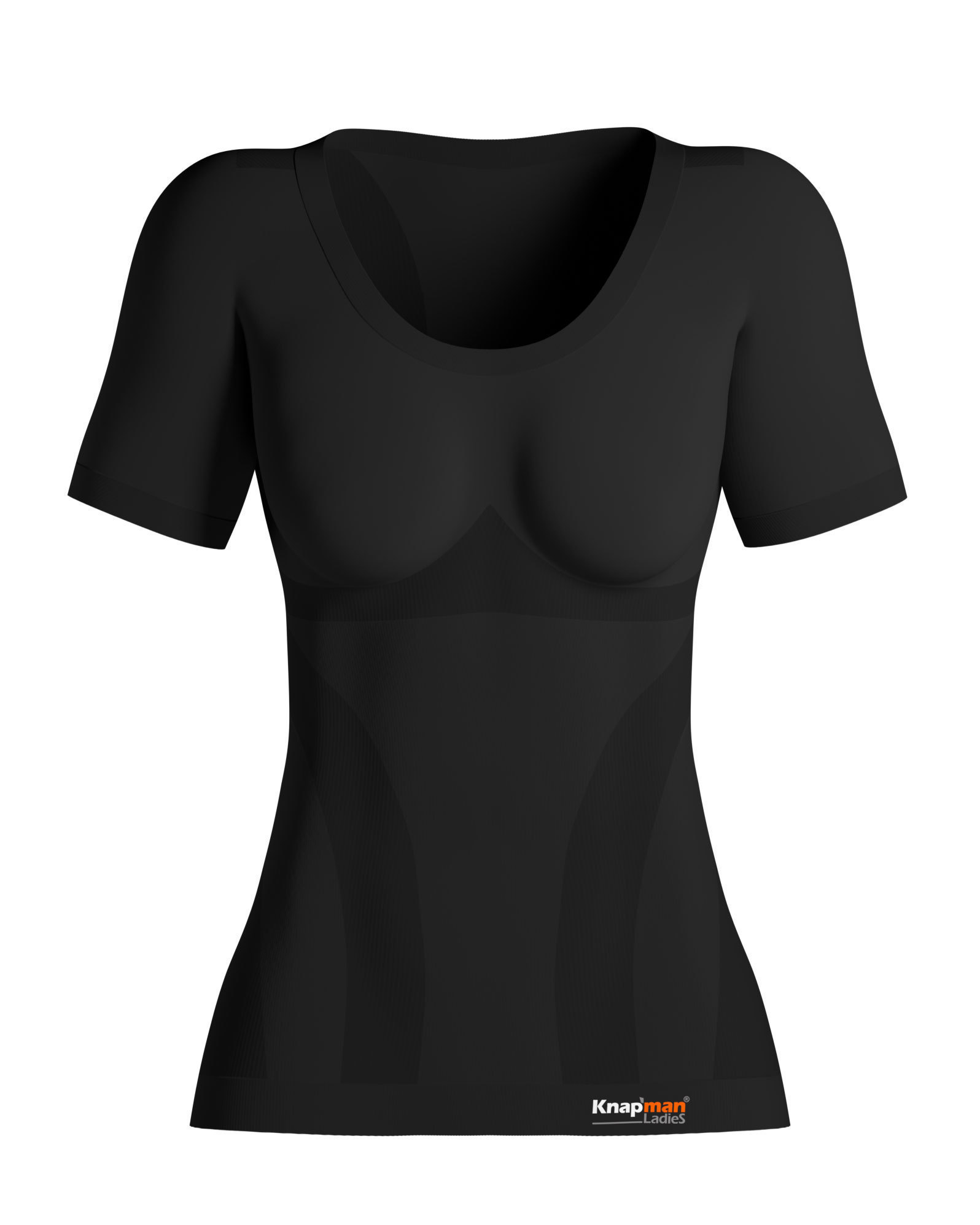 Knapman<sup></sup> Women's Zoned Compression Roundneck Black