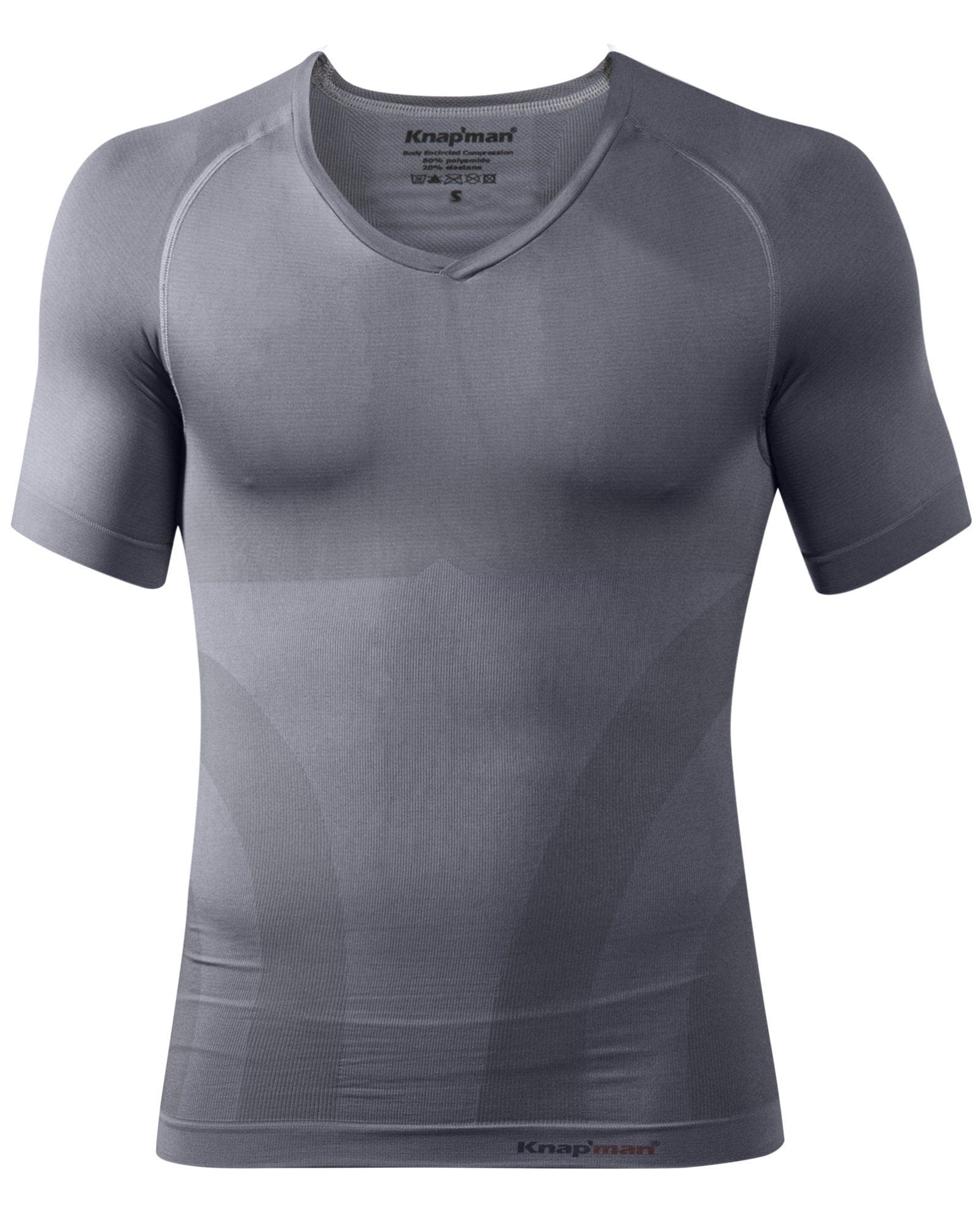 Knap'man Compression Shirt V-Neck Gray